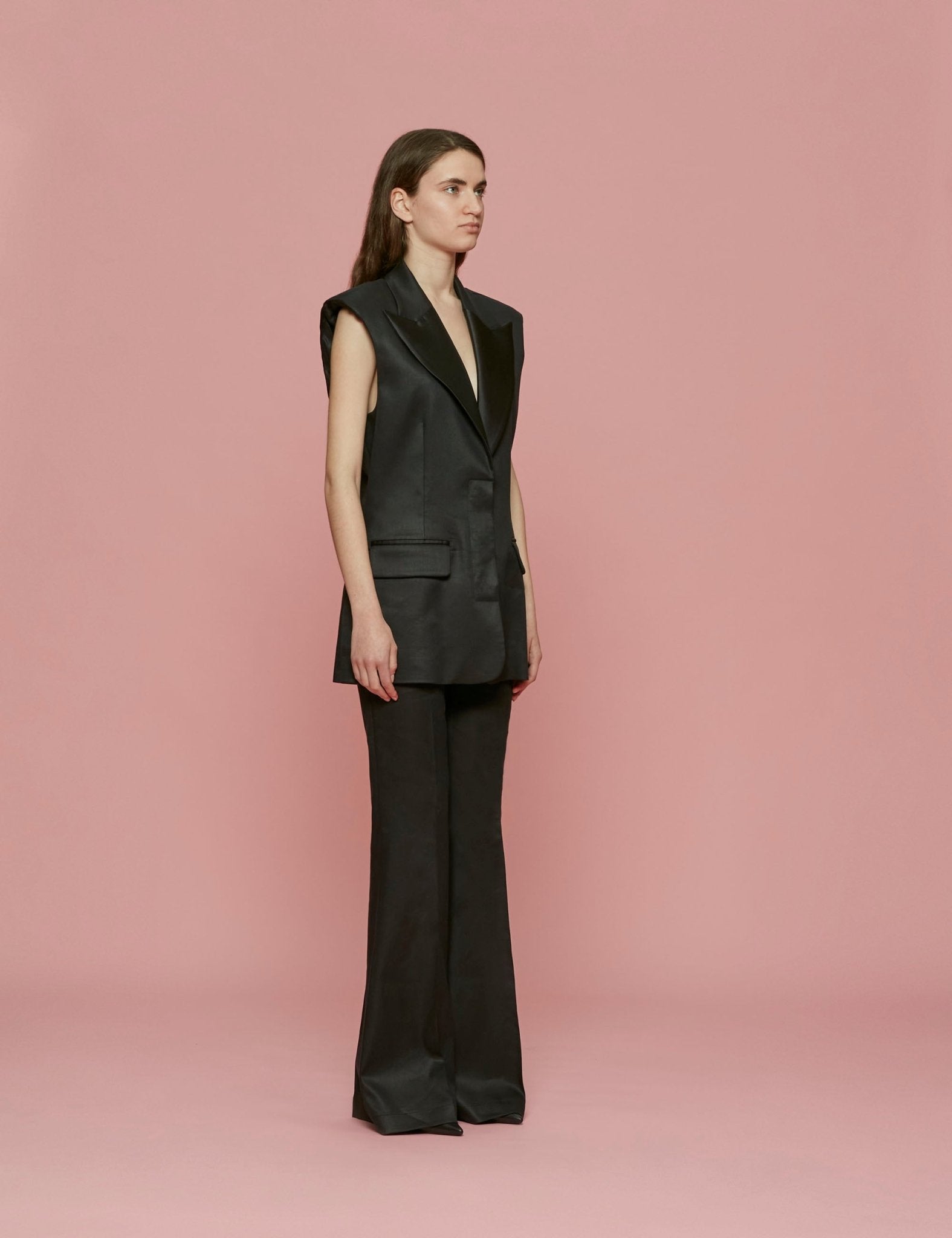 gilet monopetto nero - Frida SRL