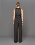 gilet piping nero - Frida SRL