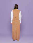 gilet velluto rocciatore camel - Frida SRL