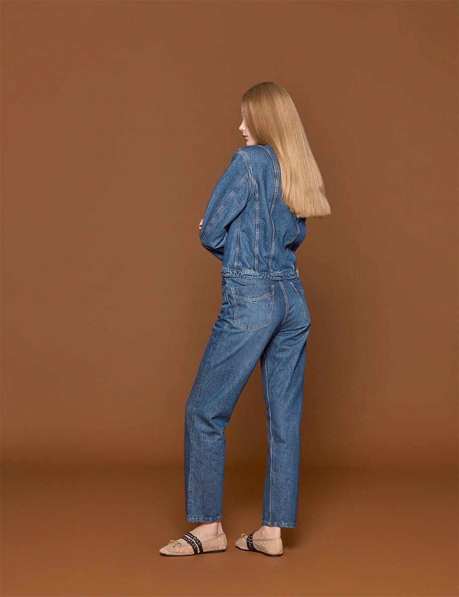 giubbino jeans gabrielle dark stone - spot - giubbino