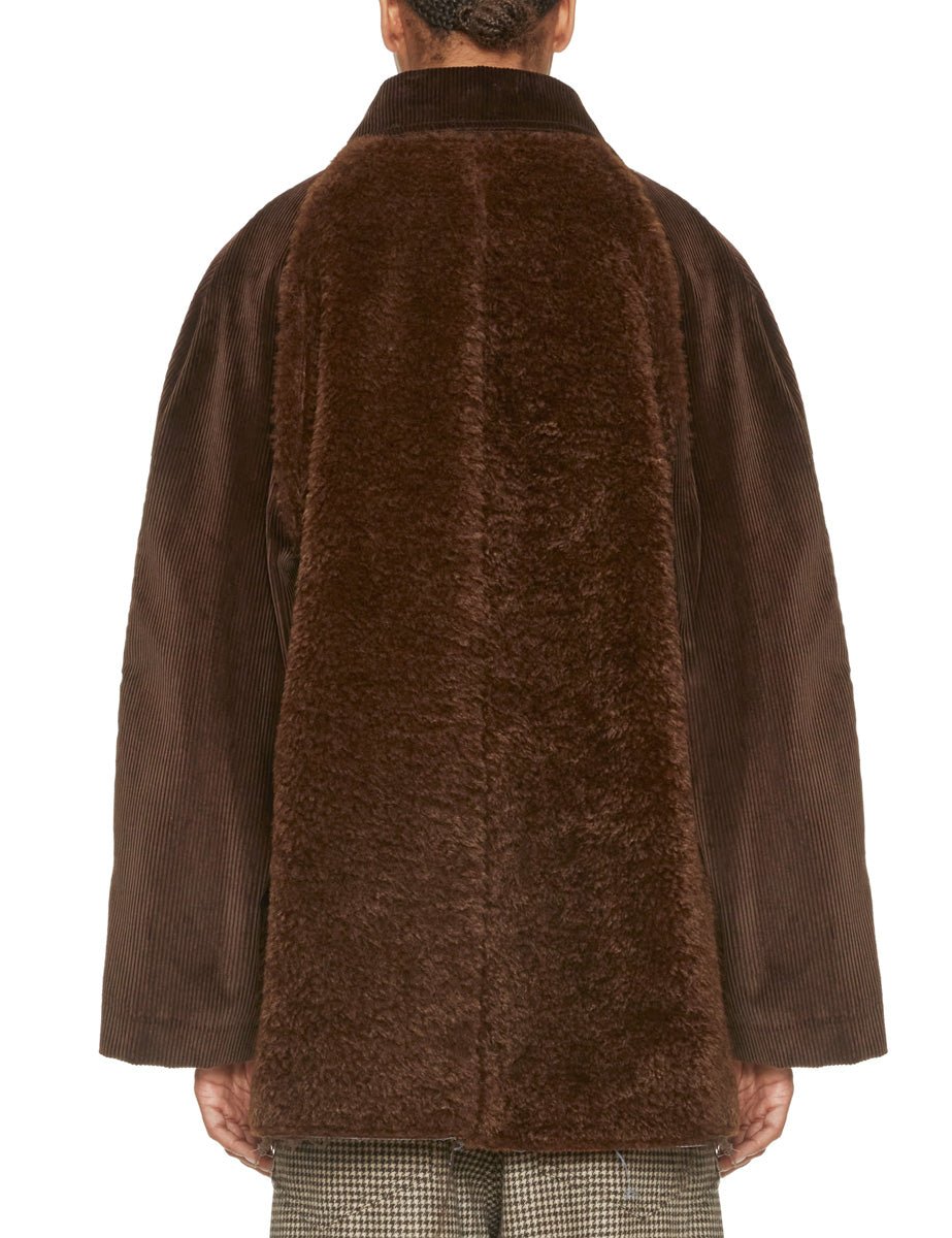 giubbotto carlo bimateriale brown - jejia - giacca