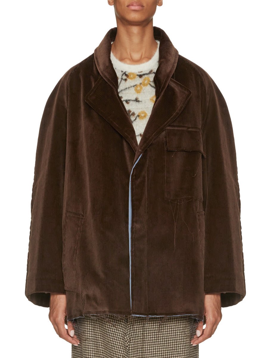 giubbotto carlo bimateriale brown - jejia - giacca