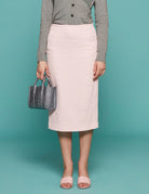 gonna boucle leggero zip rosa - n21 alessandro dell'acqua - gonna