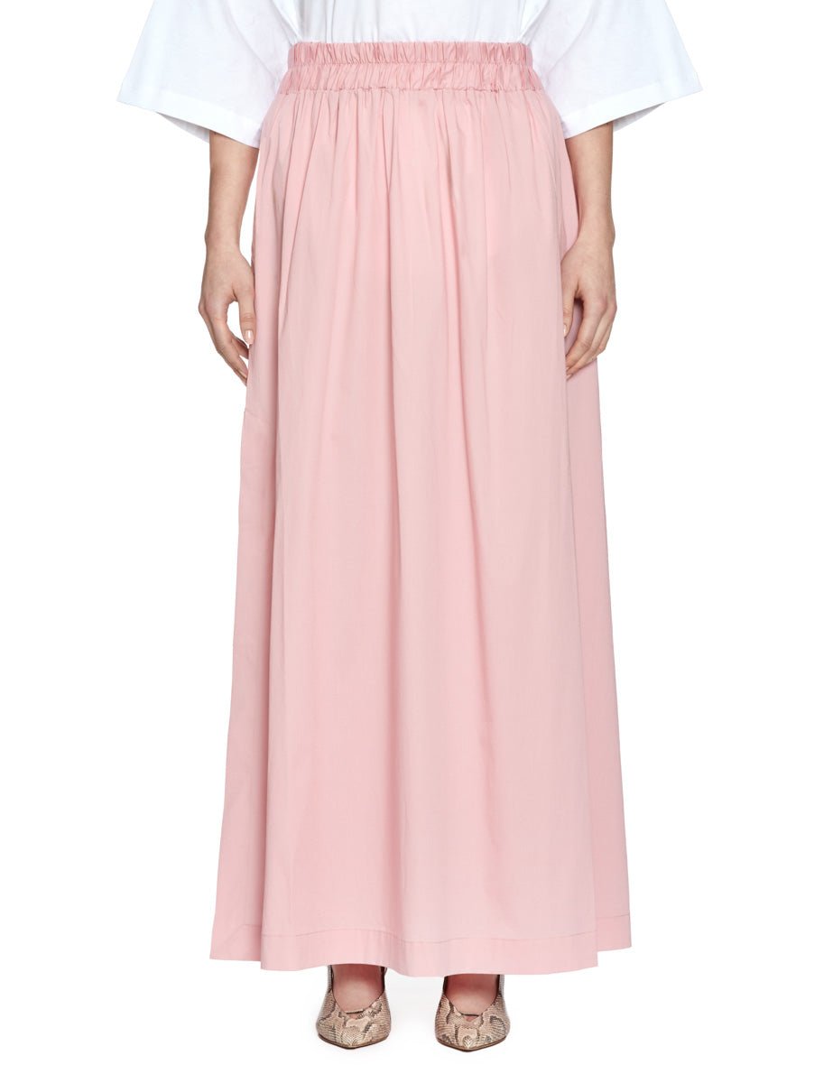 gonna cotone elastico vita rosa - alpha - gonna