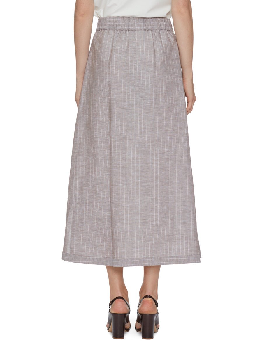 gonna coulisse vita nocciola - mm by max mara - gonna