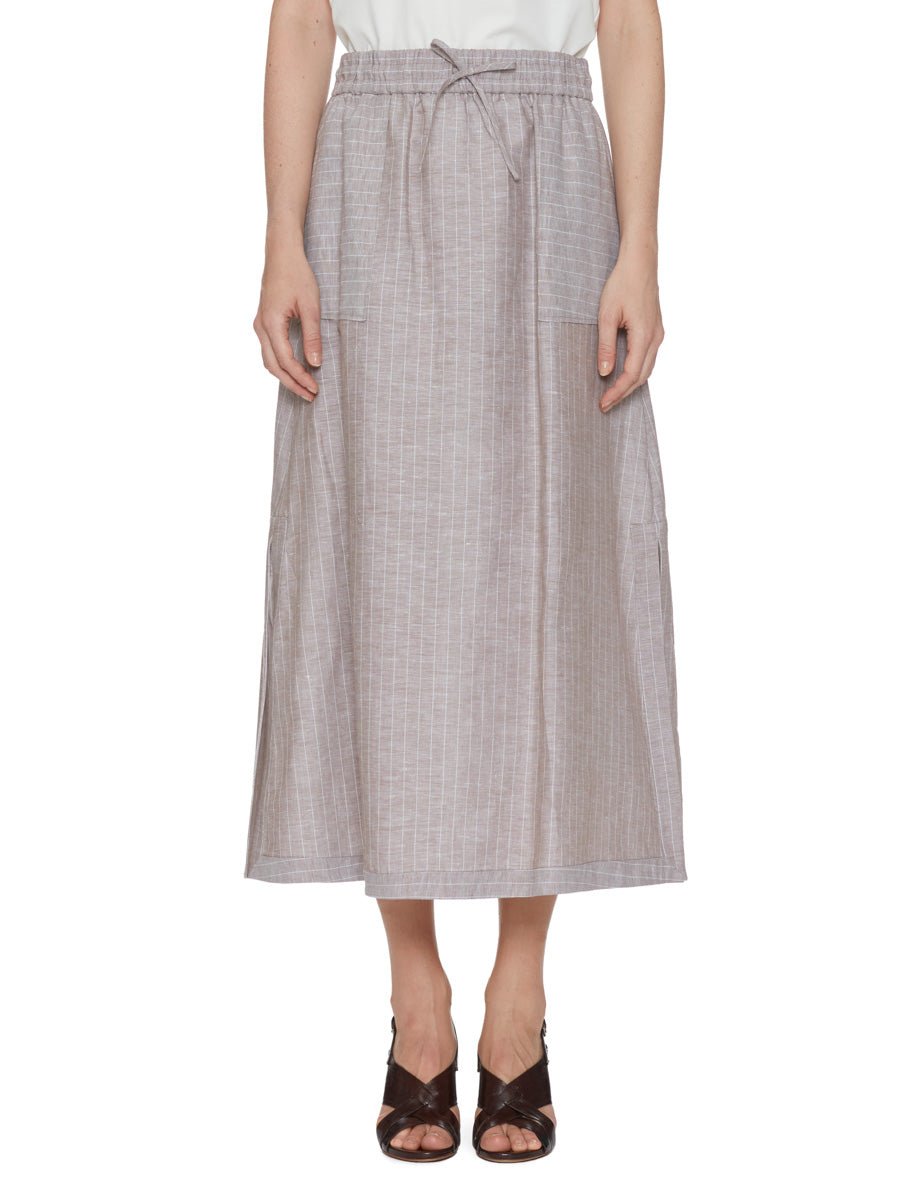 gonna coulisse vita nocciola - mm by max mara - gonna