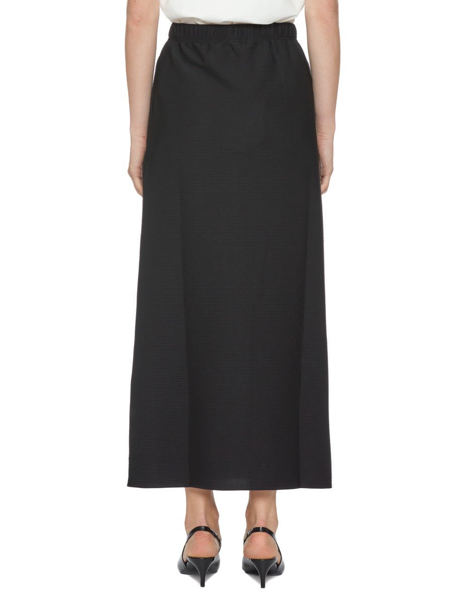 gonna jersey lunga nero - mm by max mara - gonna