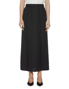 gonna jersey lunga nero - mm by max mara - gonna