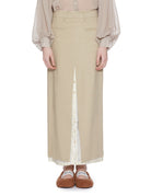 gonna lino stretch spacco kaki - alysi - gonna