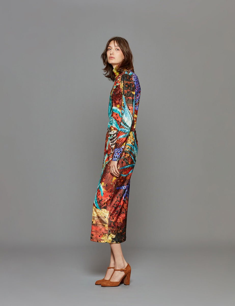 gonna longuette fiore africa - Frida SRL
