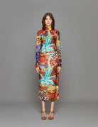 gonna longuette fiore africa - Frida SRL