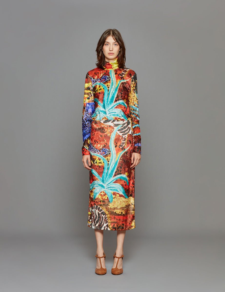 gonna longuette fiore africa - Frida SRL