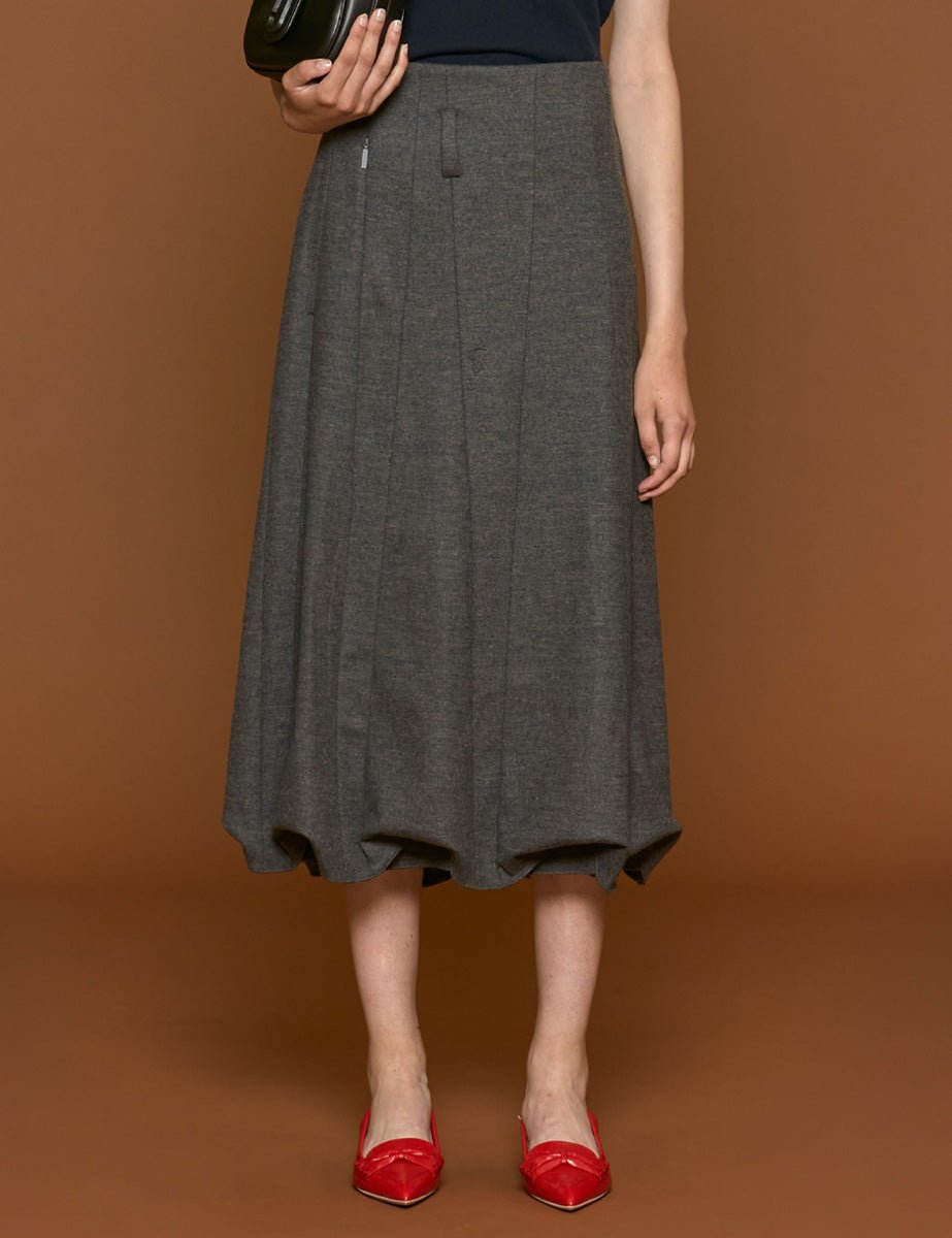 gonna melange jersey heather grey - tibi - gonna