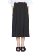 gonna midi cotone plisse blu black - plan c - gonna