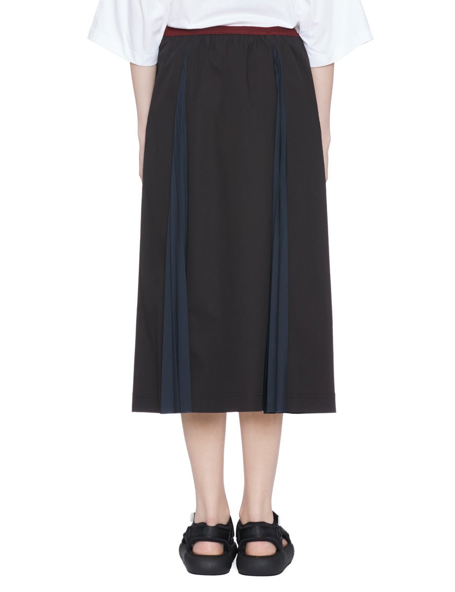 gonna midi cotone plisse blu black - plan c - gonna