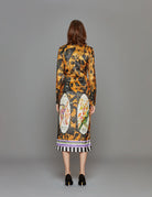 gonna midi giallo nero - Frida SRL