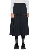 gonna midi pieghe dark blu - beatrice b - gonna