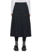 gonna midi pieghe dark blu - beatrice b - gonna