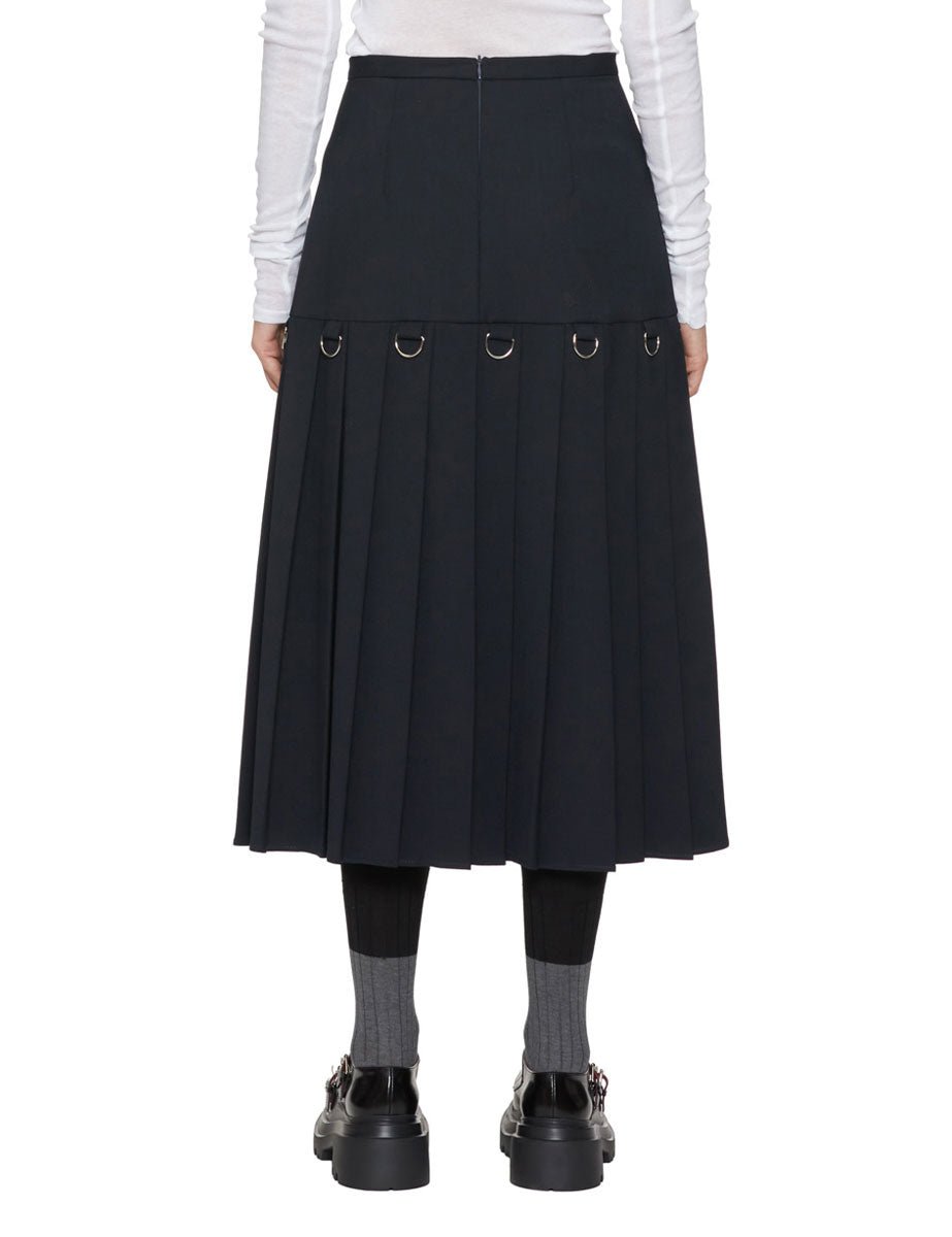 gonna midi pieghe dark blu - beatrice b - gonna