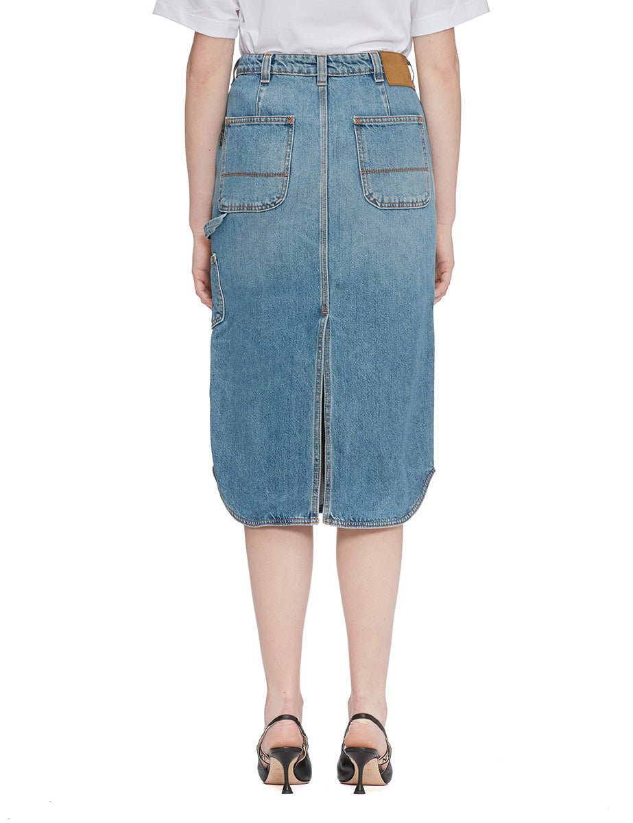 gonna midi piper mediterranean blu - Frida SRL