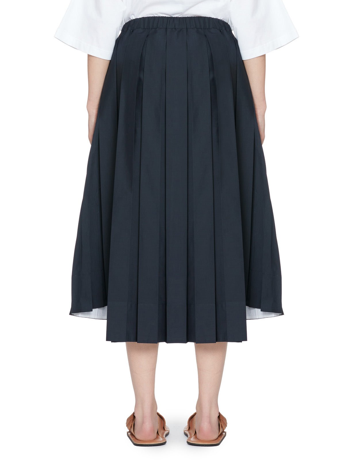 gonna midi plisse blu black - plan c - gonna