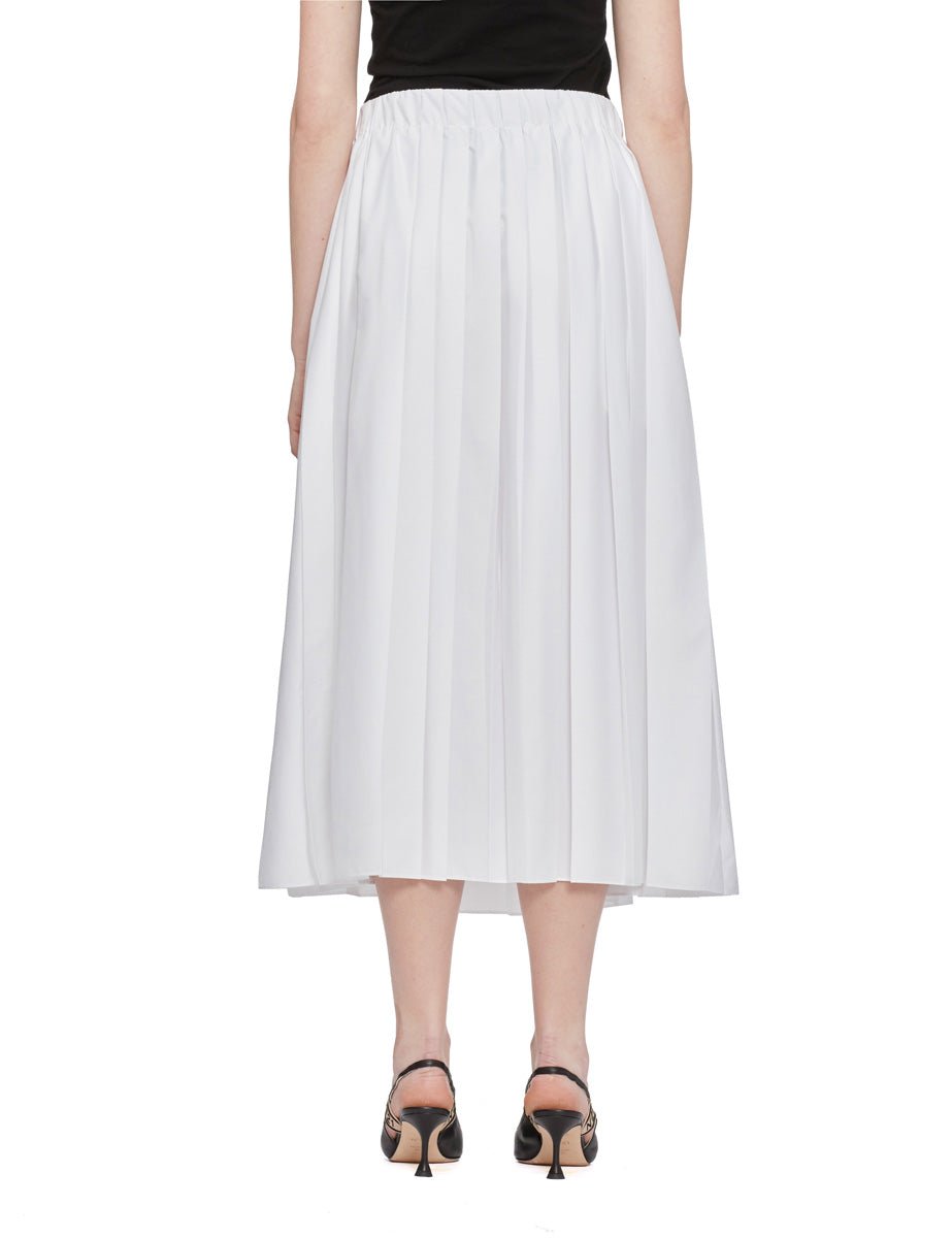 gonna nylon plissé white - tibi - gonna