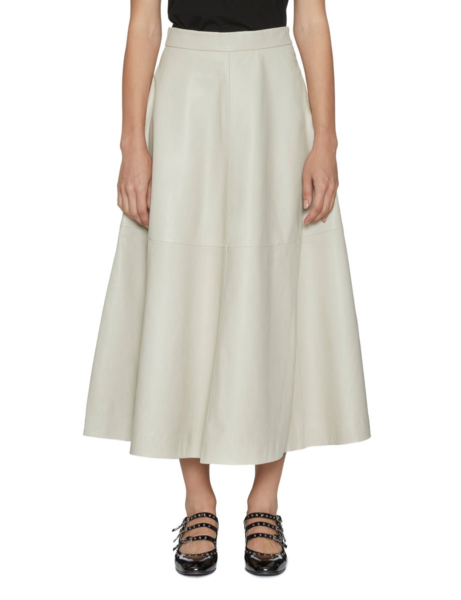 gonna pelle svasata chalk - rohe - gonna