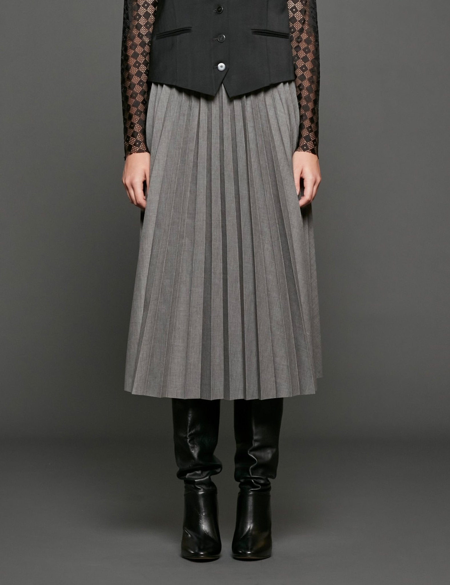 gonna plisse melange - stella jean - gonna