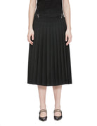 gonna plissettata lana black - tibi - gonna