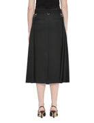 gonna plissettata lana black - tibi - gonna