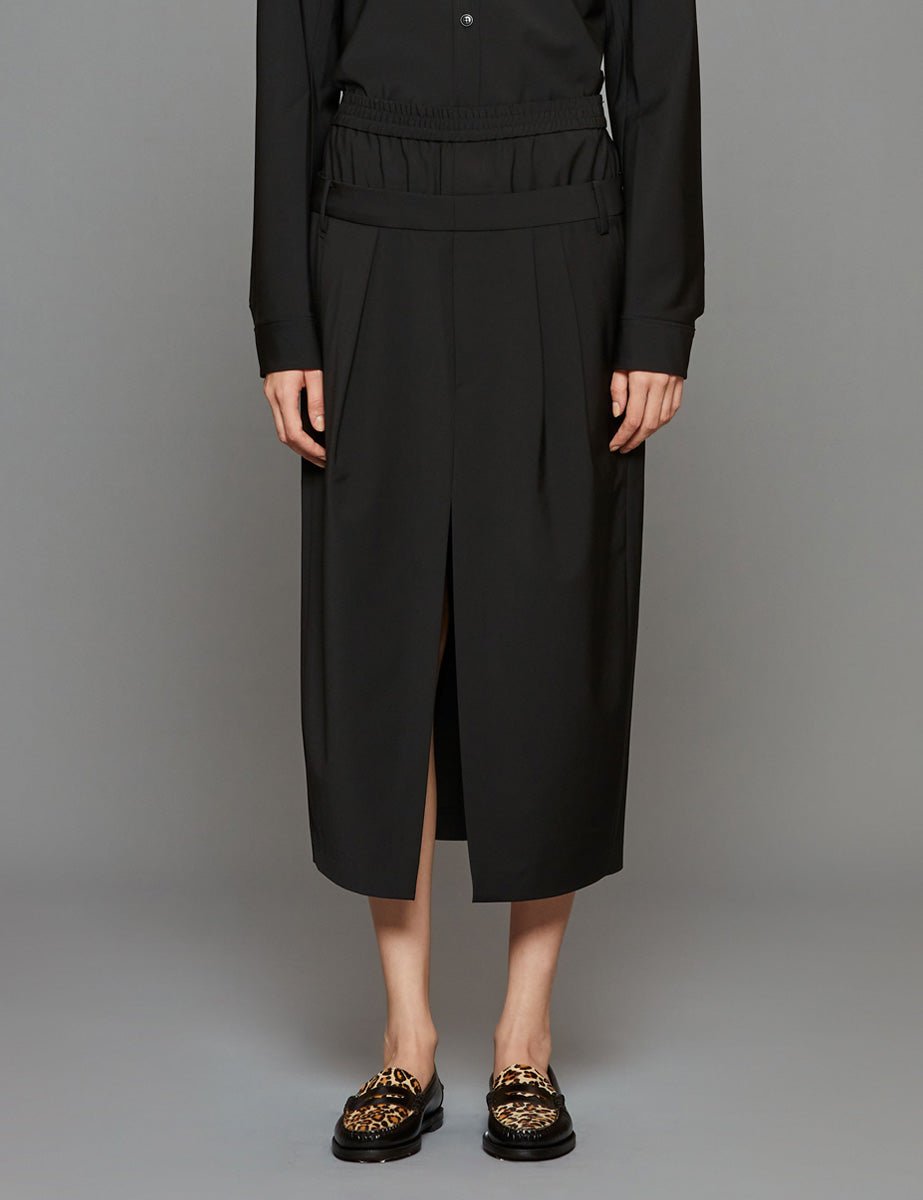 gonna recycled wool black - Frida SRL