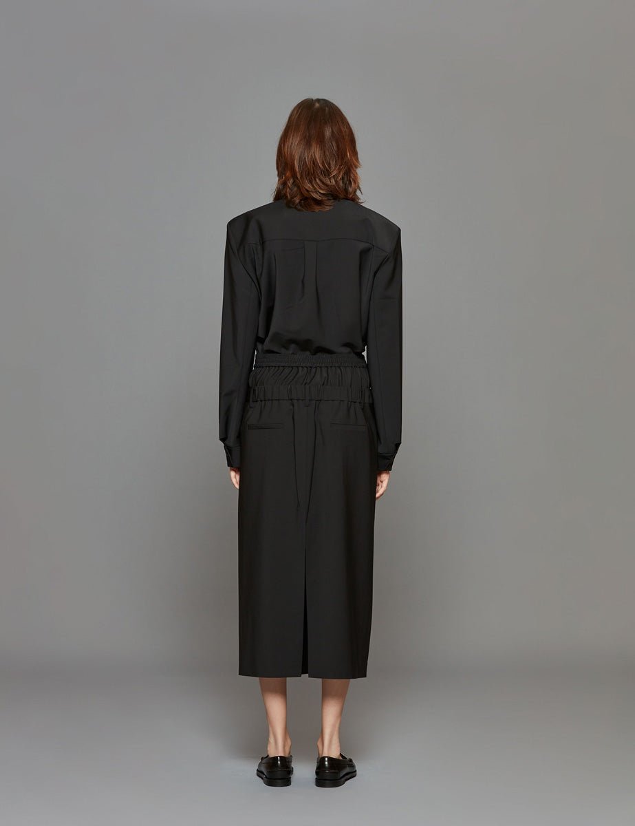 gonna recycled wool black - Frida SRL