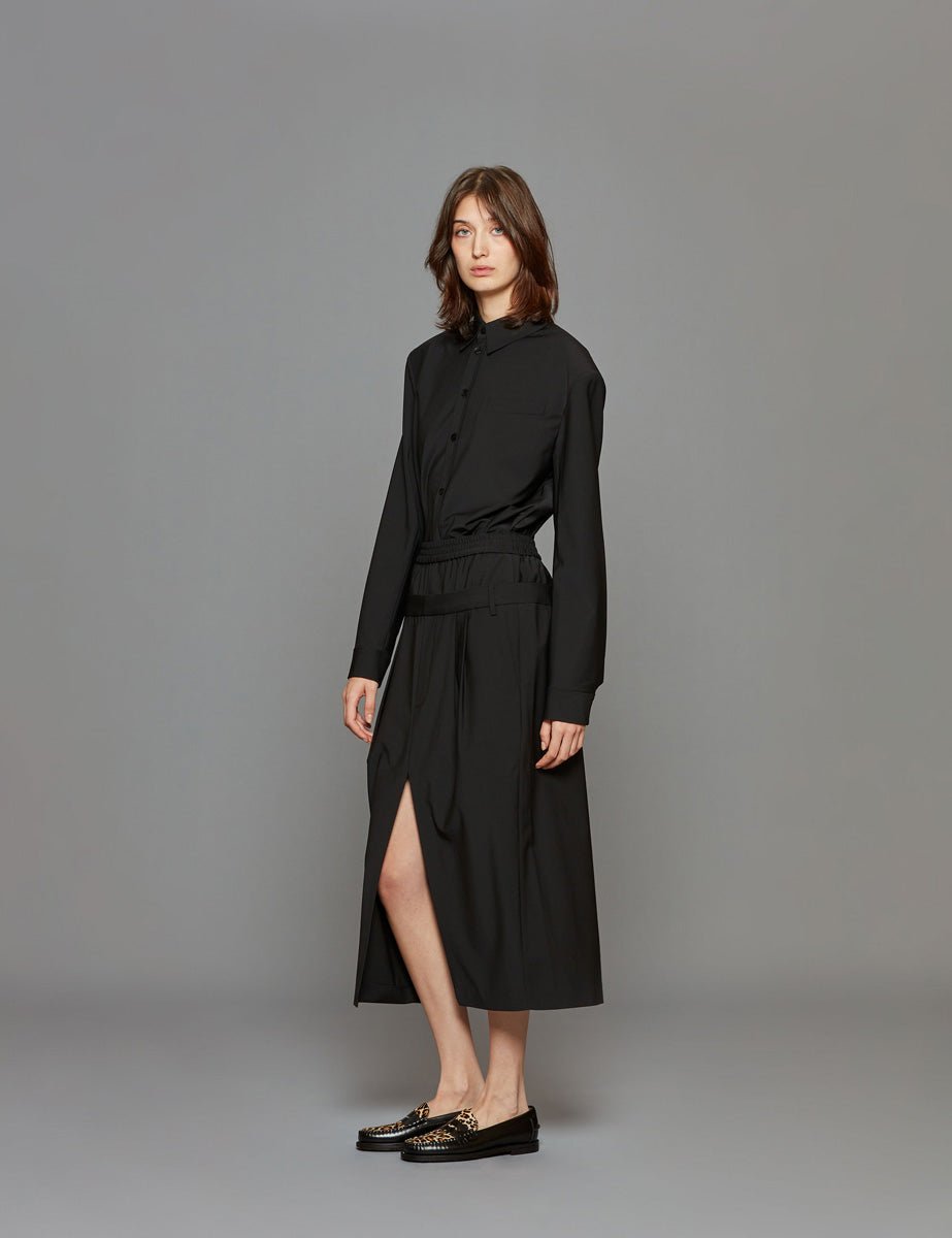 gonna recycled wool black - Frida SRL