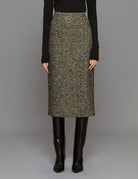 gonna resca di lana black white - Frida SRL