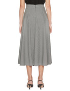 gonna ruota pied de poule bianco nero - Frida SRL
