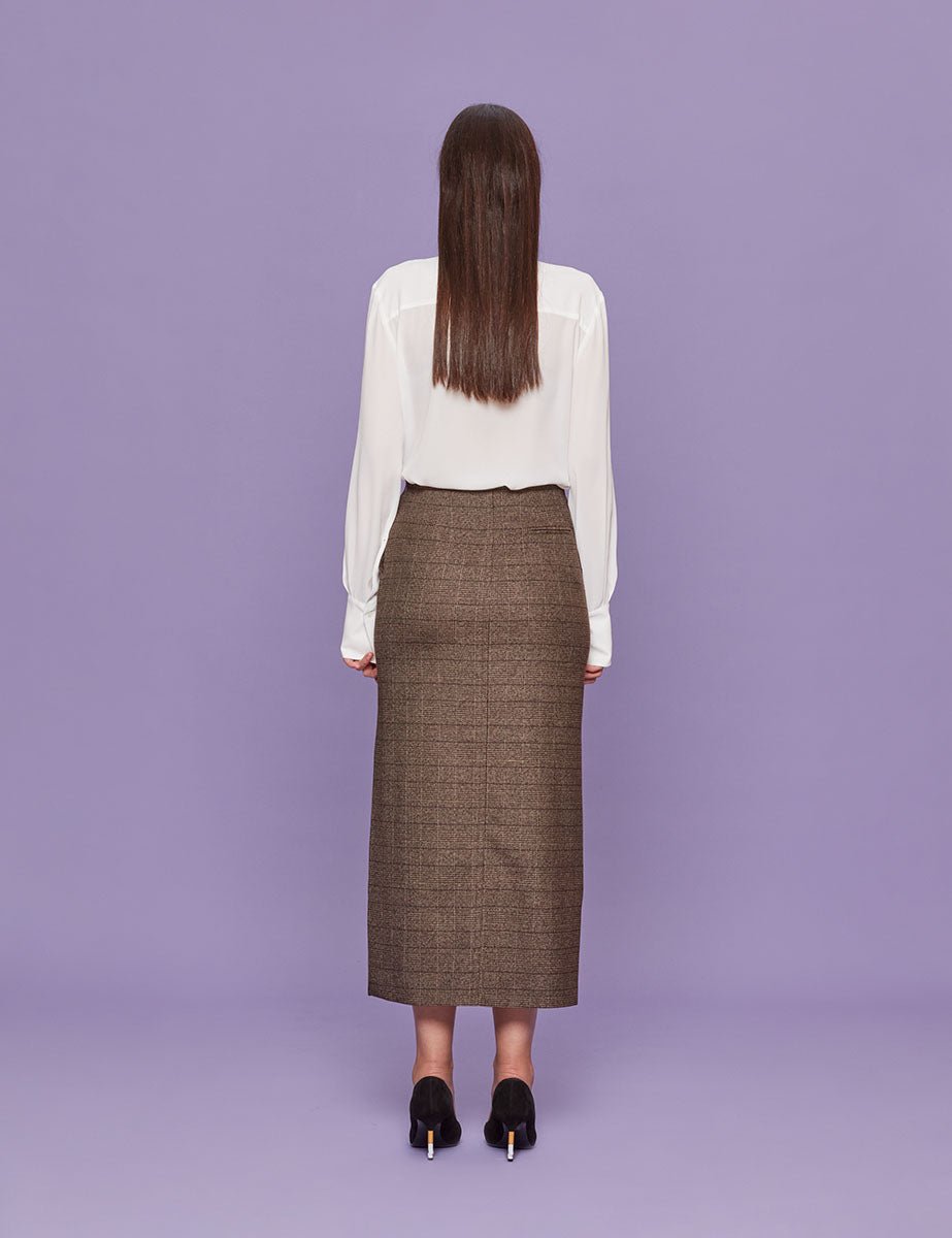 gonna spacchi laterali galles moro - blufrida - gonna