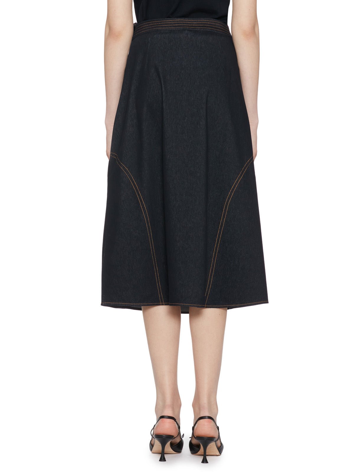 gonna svasata bull denim blu - max mara - gonna