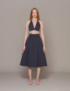 gonna svasata pieghe blu - vivetta - gonna