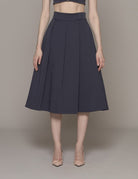 gonna svasata pieghe blu - vivetta - gonna