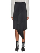 gonna tessuto midi nero - n21 alessandro dell'acqua - gonna