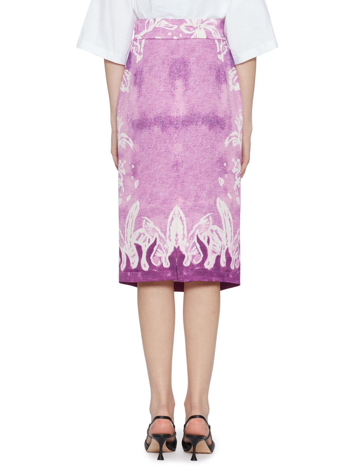 gonna tubino bianco lilla - stella jean - gonna