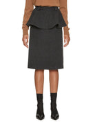gonna tubino cintura rouches antracite - n21 alessandro dell'acqua - gonna