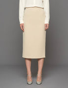 gonna tubino crepe panna - blufrida - gonna