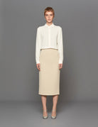 gonna tubino crepe panna - blufrida - gonna