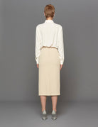 gonna tubino crepe panna - blufrida - gonna