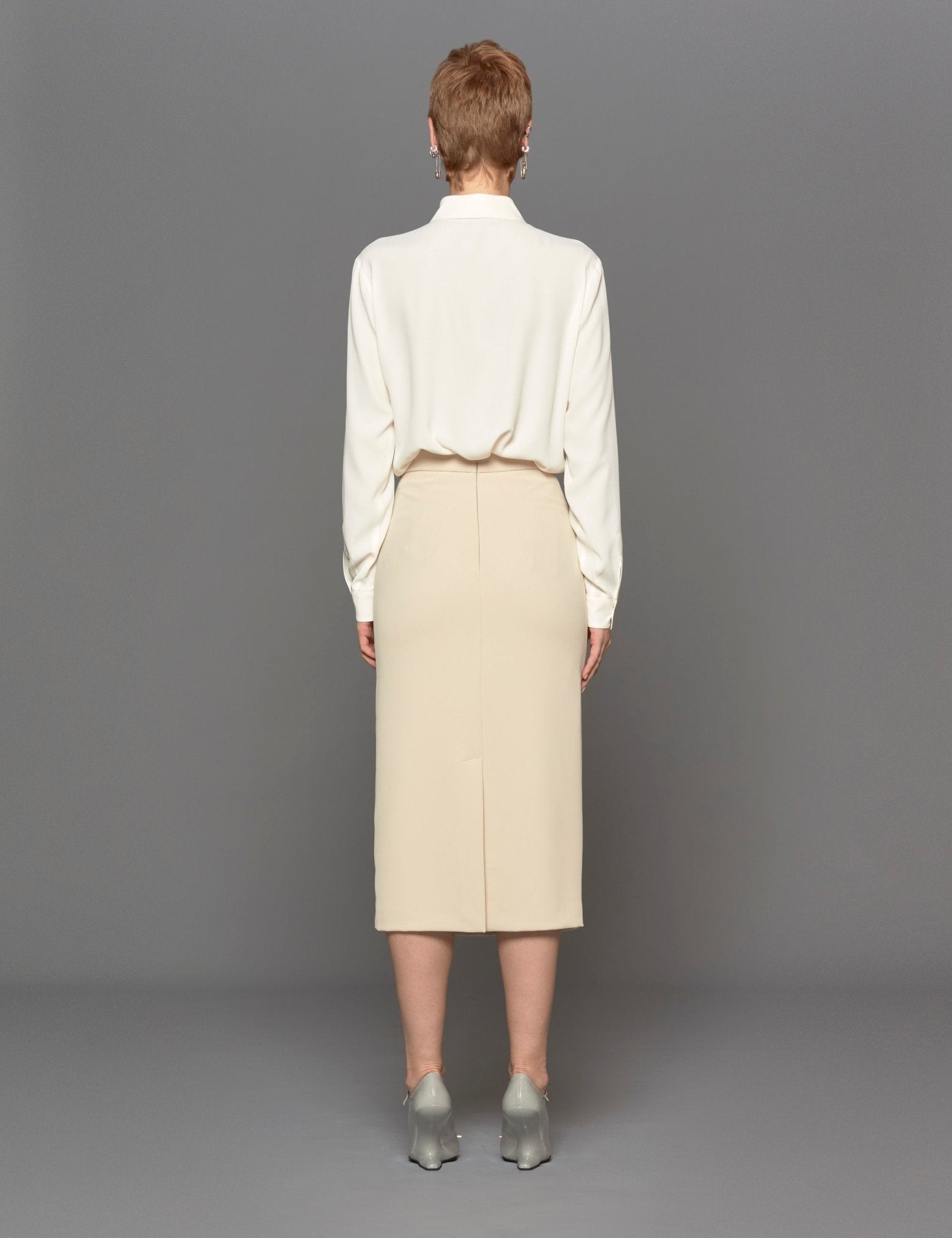 gonna tubino crepe panna - blufrida - gonna