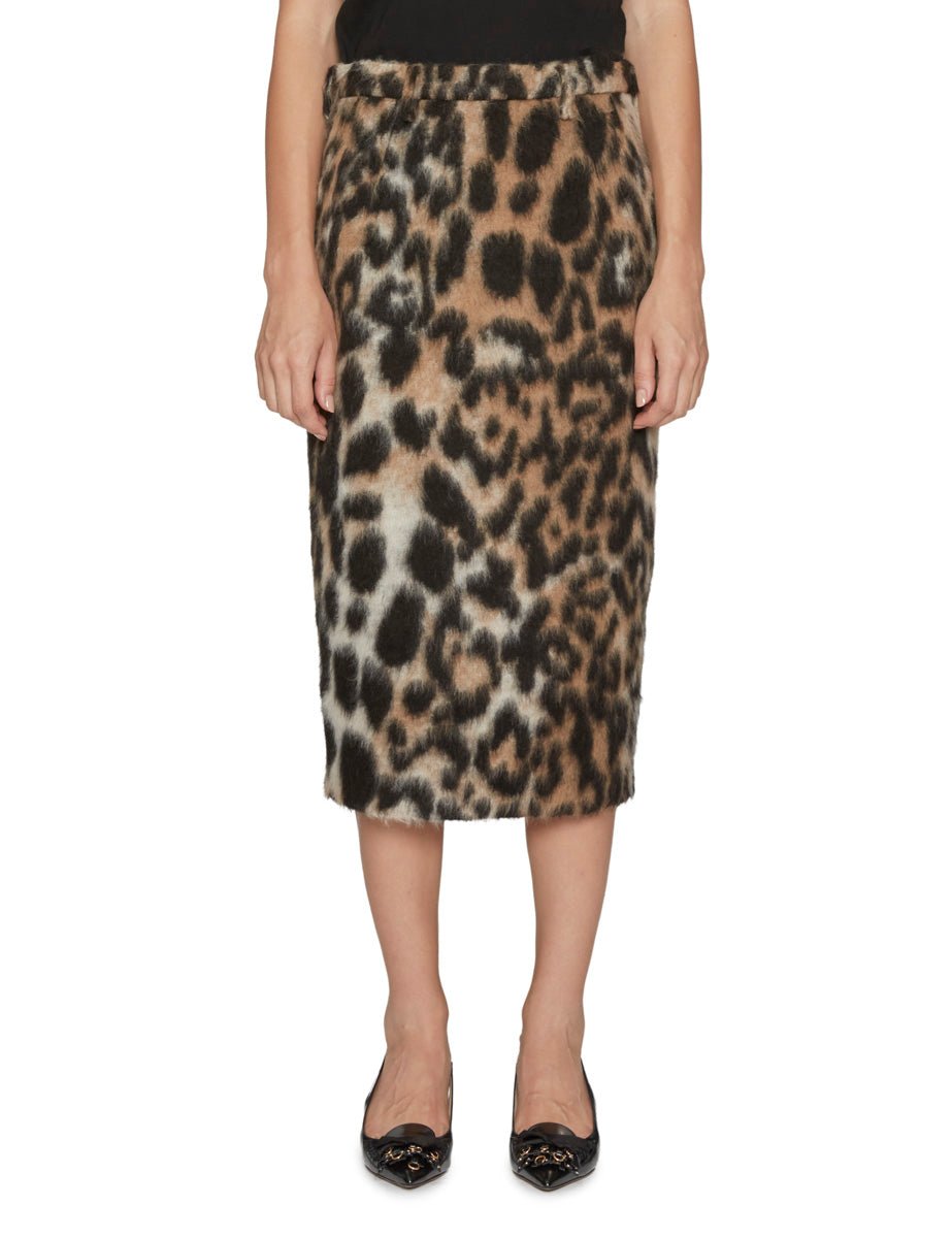 gonna tubino furry animalier - n21 alessandro dell'acqua - gonna