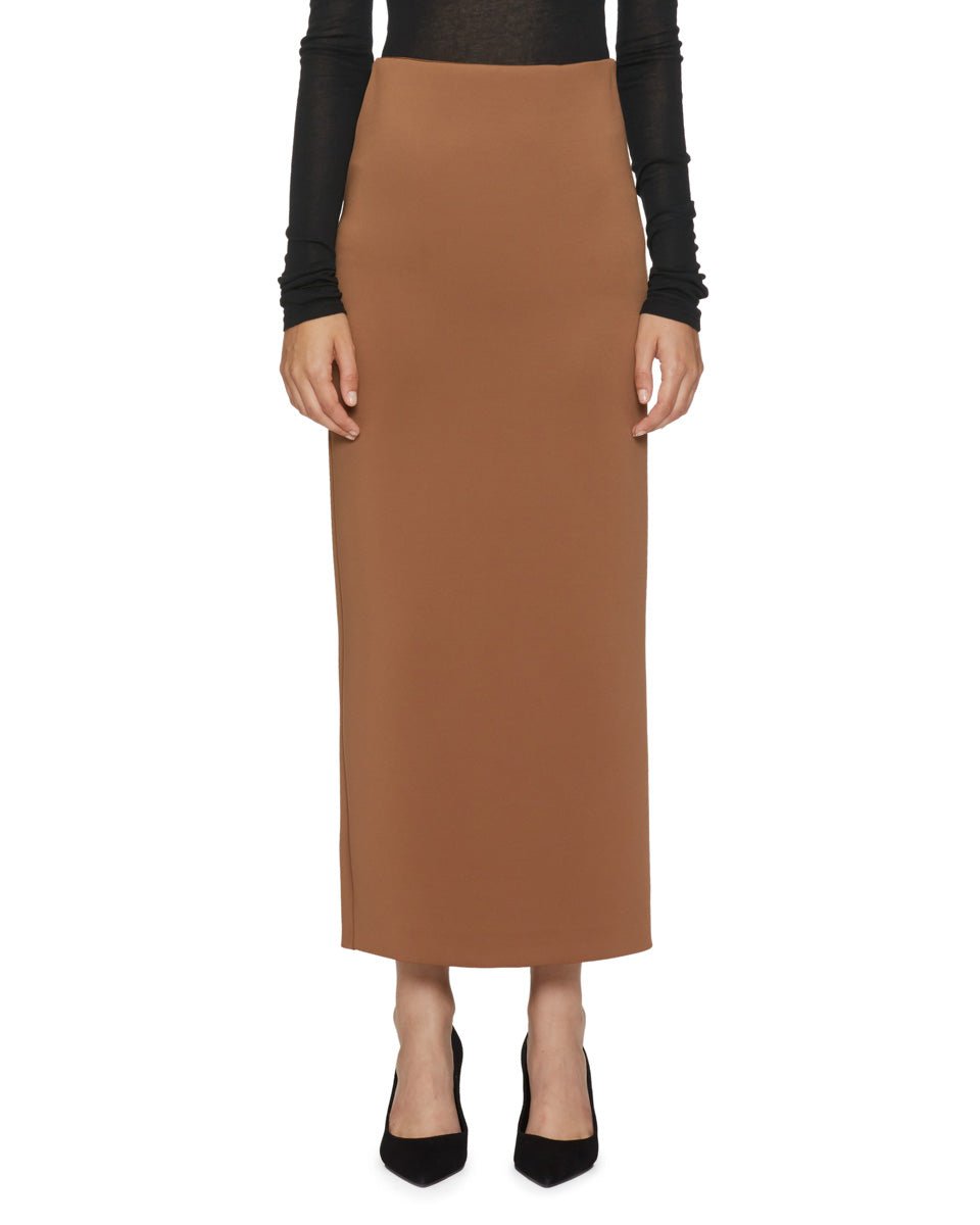 gonna tubino neoprene noce - mm by max mara - gonna