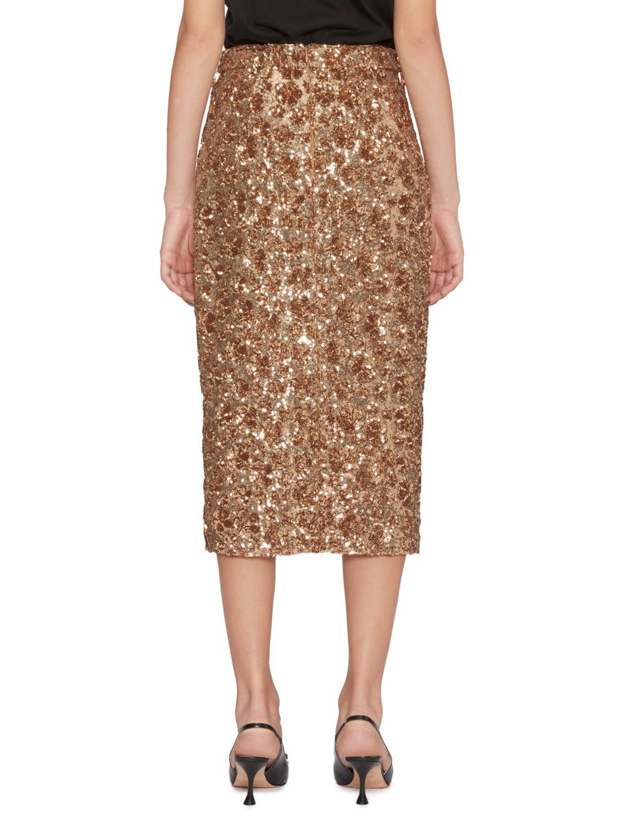 gonna tubino paillettes oro - n21 alessandro dell'acqua - gonna