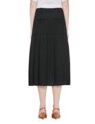 gonna tubino pieghe black - Frida SRL